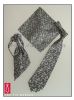 Kravata - vázanka Černá se stříbrným vzorem