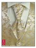 Kravata - vázanka Sada béžová se zlatým vzorem