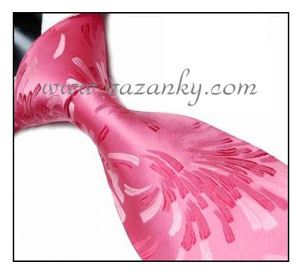 Kravata - vázanka Růžová s růžovým vzorem