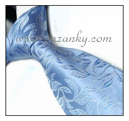 Kravata - vázanka Modrá s modrým vzorem